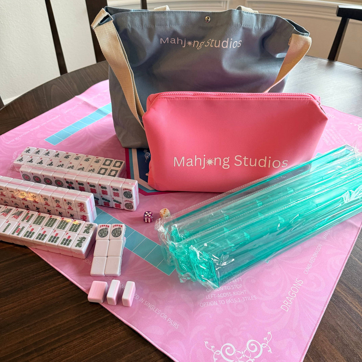 Mahjong Studios β Blush & Bamboo American Mahjong Tile Set (166 Tiles)