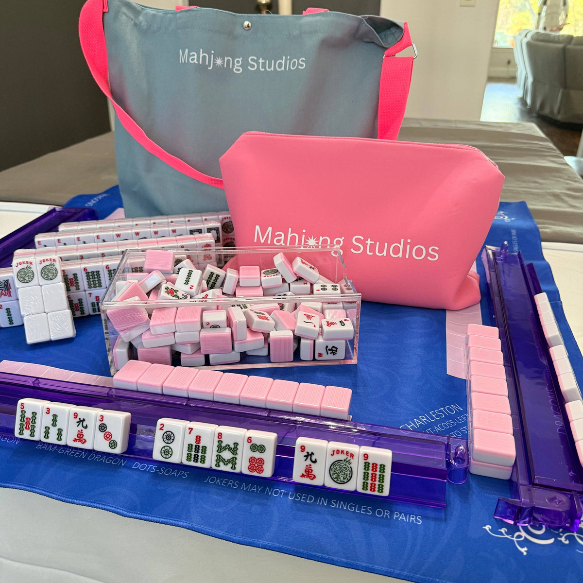 Mahjong Studios β Blush & Bamboo American Mahjong Tile Set (166 Tiles)