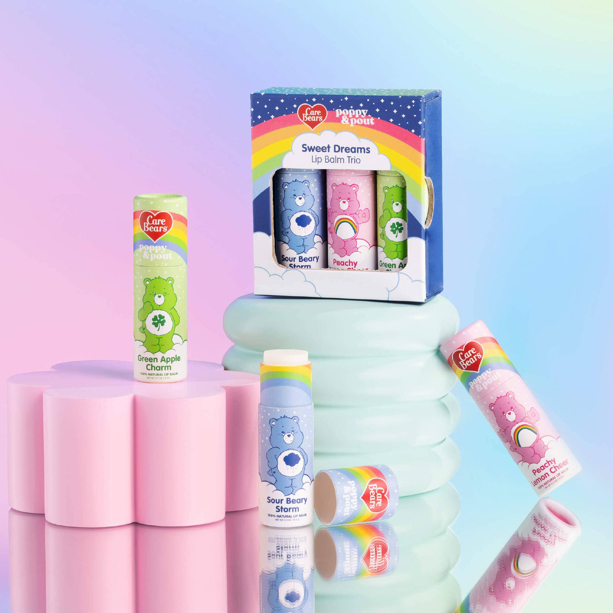 Limited Edition, Lip Balm Trio, Care Bears
