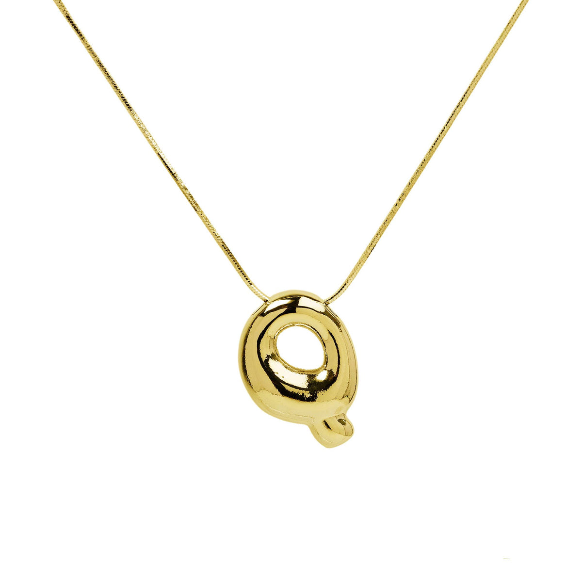 Initial Waterdrop 18K Gold Necklace - The Floratory