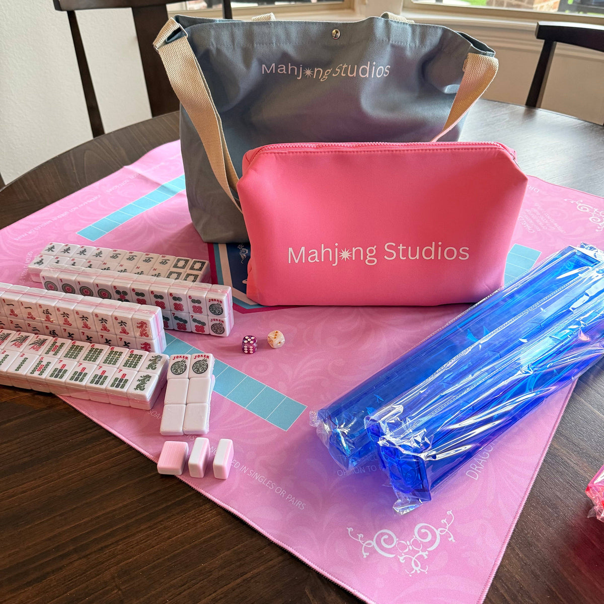 Mahjong Studios – Blush & Bamboo American Mahjong Tile Set (166 Tiles)