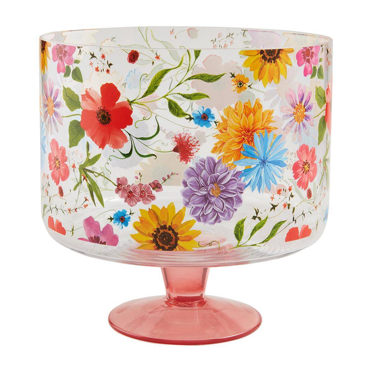 Floral Glass Trifle Dish - The Floratory