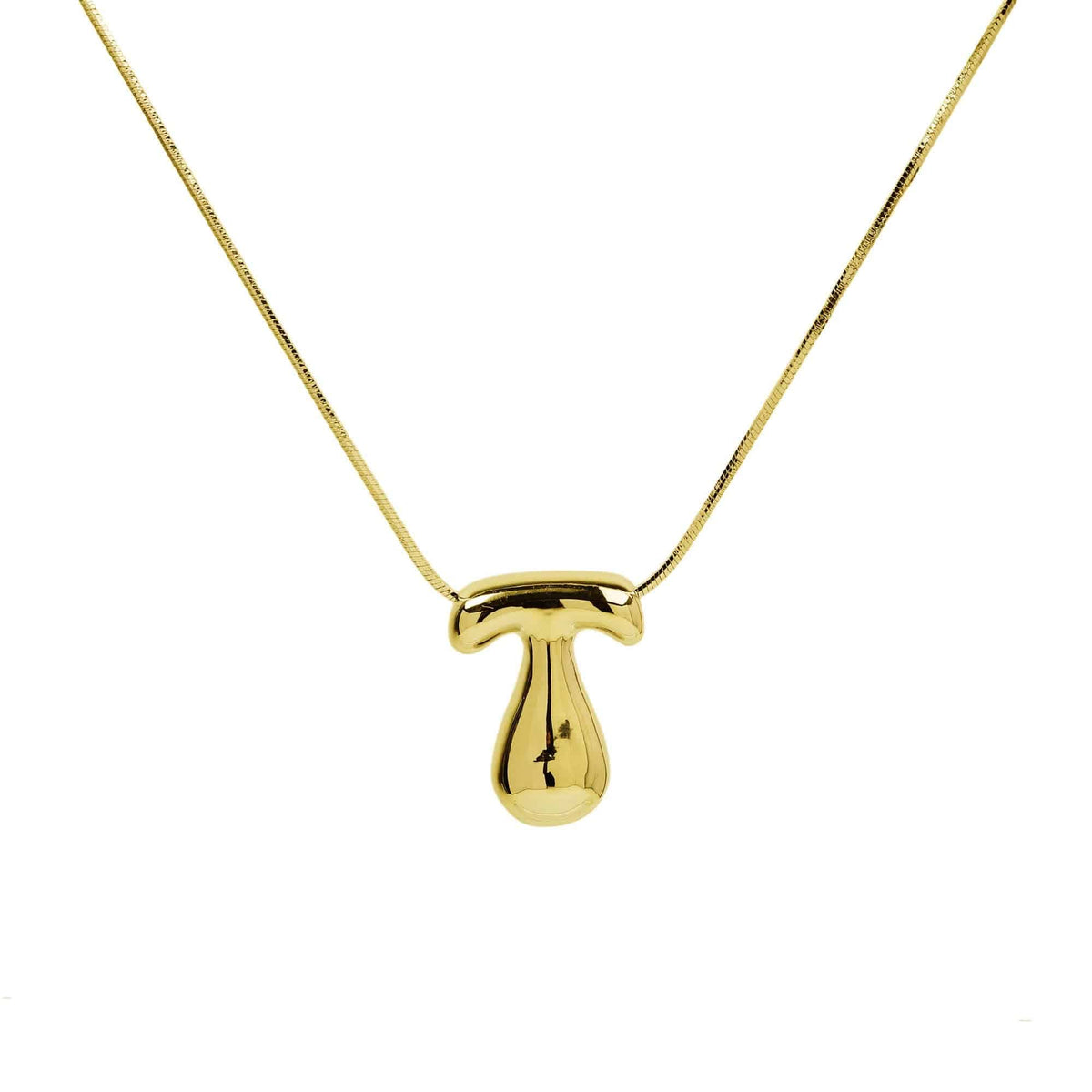 Initial Waterdrop 18K Gold Necklace - The Floratory