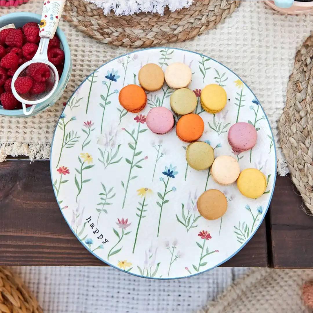 Round Floral Platter - Village Floral Designs and Gifts